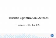 Heuristic Optimization Methods
