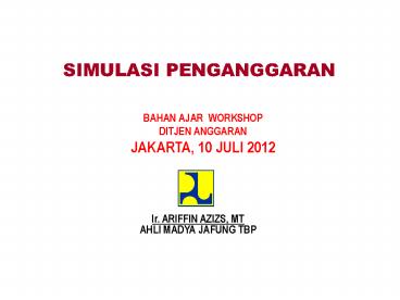 SIMULASI PENGANGGARAN