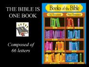 THE BIBLE IS     ONE BOOK