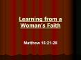 Learning from a Woman PowerPoint PPT Presentation