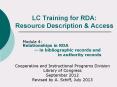 LC Training for RDA: Resource Description PowerPoint PPT Presentation
