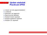 Update statistiek Practicum SPSS