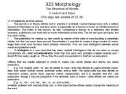 323 Morphology