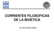 CORRIENTES FILOSOFICAS DE LA BIOETICA