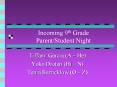 Incoming 9th Grade Parent/Student Night PowerPoint PPT Presentation