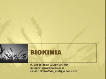 BIOKIMIA