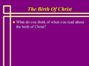 The Birth Of Christ