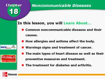 PPT – Noncommunicable Diseases PowerPoint presentation | free to view ...