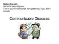 Communicable Diseases PowerPoint PPT Presentation