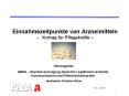 Einnahmezeitpunkte von Arzneimitteln  PowerPoint PPT Presentation