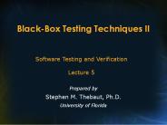 Black-Box Testing Techniques II