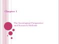 The Sociological Perspective and Research Methods PowerPoint PPT Presentation
