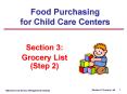 Section 3: Grocery List    1 PowerPoint PPT Presentation