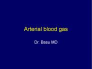 Arterial blood gas