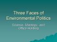 Three Faces of Environmental Politics PowerPoint PPT Presentation