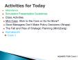 Activities for Today PowerPoint PPT Presentation