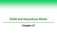 Solid and Hazardous Waste PowerPoint PPT Presentation