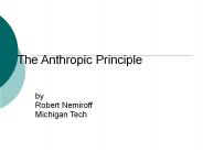 The Anthropic Principle