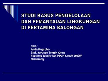 STUDI KASUS PENGELOLAAN