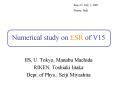 Numerical study on ESR of V15 PowerPoint PPT Presentation