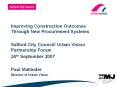 Improving Construction Outcomes Through New Procurement Systems PowerPoint PPT Presentation