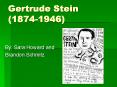 Gertrude Stein (1874-1946) PowerPoint PPT Presentation