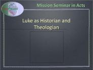 Mission Seminar in Acts