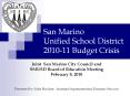 San Marino Unified School District 2010-11 Budget Crisis PowerPoint PPT Presentation