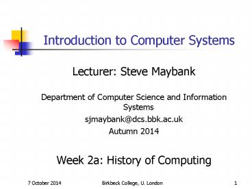 PPT – Introduction to Computer Systems PowerPoint presentation | free ...