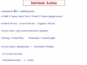 Intrinsic Action