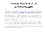 Court Ordered Parenting Classes