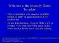 Welcome to the Jeopardy Game Template PowerPoint PPT Presentation