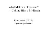What Makes a Dino-sore? 