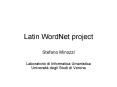 Latin WordNet project PowerPoint PPT Presentation