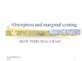 Absorption and marginal costing PowerPoint PPT Presentation