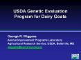 USDA Genetic Evaluation Program for Dairy Goats PowerPoint PPT Presentation