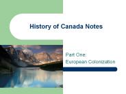 History of Canada Notes
