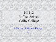 HI 112 Raffael Scheck Colby College