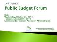 Public Budget Forum PowerPoint PPT Presentation