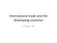 International trade and the developing countries PowerPoint PPT Presentation