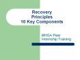 Recovery Principles 10 Key Components PowerPoint PPT Presentation