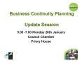 Business Continuity Planning Update Session PowerPoint PPT Presentation