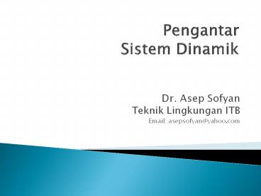 Pengantar Sistem Dinamik