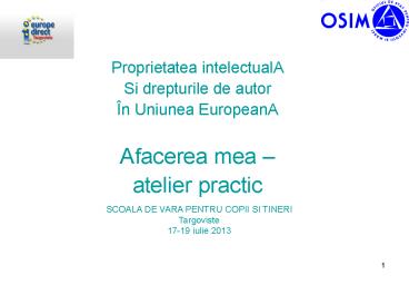 Proprietatea intelectualA