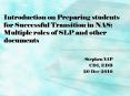Introduction on Preparing students for Successful Transition in NAS: Multiple roles of SLP and other documents PowerPoint PPT Presentation