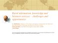 Rural information, knowledge and business services  PowerPoint PPT Presentation