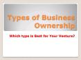 Types of Business Ownership PowerPoint PPT Presentation