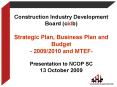 Construction Industry Development Board (cidb) PowerPoint PPT Presentation