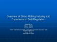 Overview of Direct Selling Industry and Experience of Self-Regulation PowerPoint PPT Presentation