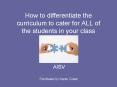 How to differentiate the curriculum to cater for ALL of the students in your class PowerPoint PPT Presentation